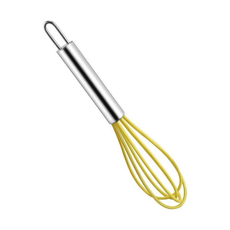 Newbested 4 Pack Colorful Mini Silicone Kitchen Whisks with Stainless Steel Handles for Milk Egg Blending Stirring Whisking and Beating(4 Colors,6 Inches) - Image 3